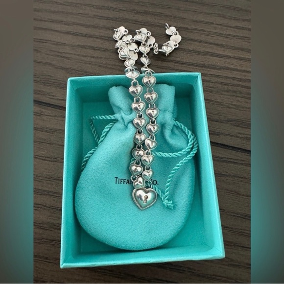 Tiffany & Co. Silver Heart Charm Necklace - Picture 2 of 11